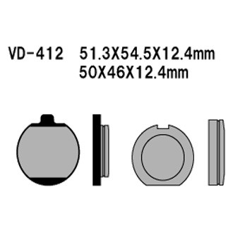 Vesrah® - Rear Organic Semi-Metallic Brake Pads