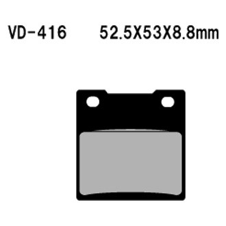 Vesrah® - Rear Organic Semi-Metallic Brake Pads