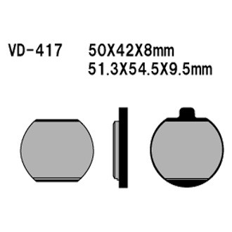 Vesrah® - Front Organic Semi-Metallic Brake Pads