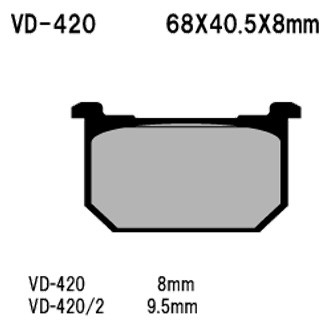 Vesrah® - Front Organic Semi-Metallic Brake Pads