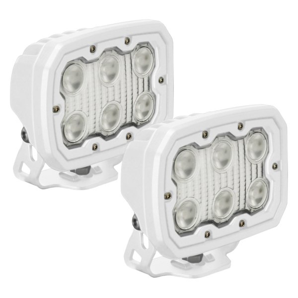 Vision X® - Duralux 5.4"x4.3" 2x30W White Housing Extra Wide Beam LED Work Lights