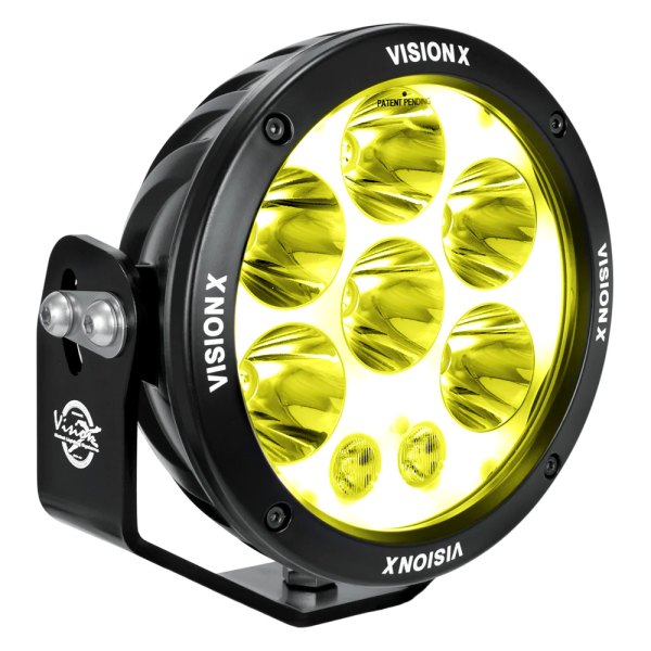 Vision X® - Cannon ADV Selective Yellow 6.7" 80W Round Mixed Beam LED Light with Halo