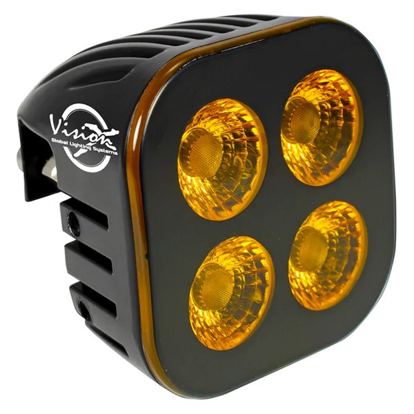 Vision X® - Unite Series Black Out 20W Square Flood Beam Amber LED Light Module