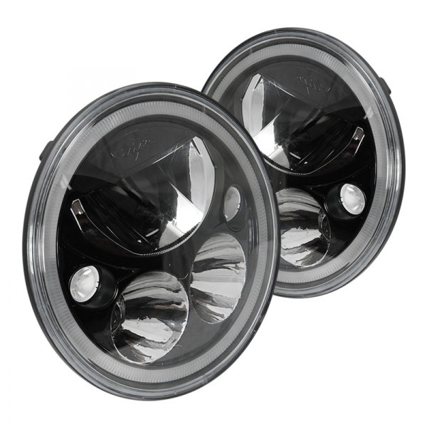 Vision X® - 5 3/4" Round Vortex Black Halo LED Headlights