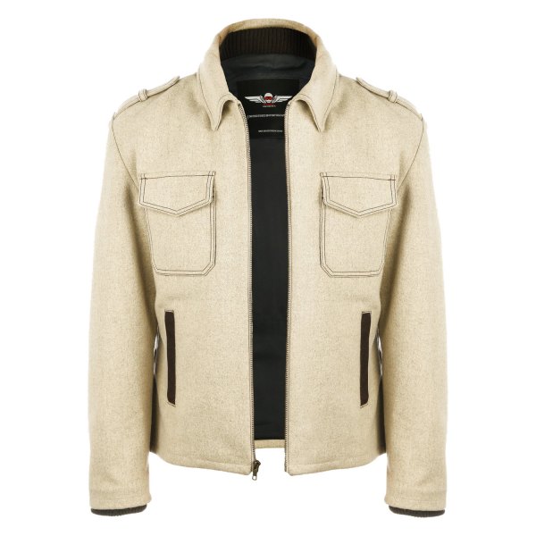 VKTRE® - Bomber Moto Men's Jacket (40, Tan)