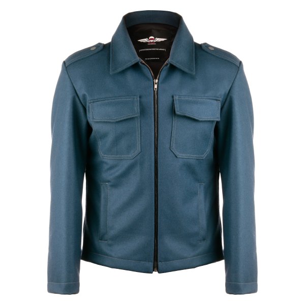 VKTRE® - Bomber Moto Men's Jacket (38, Steel Blue)