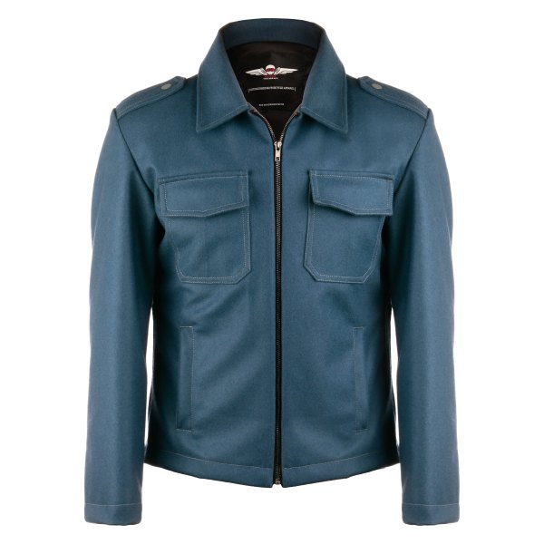 VKTRE® - Bomber Moto Men's Jacket (44, Steel Blue)
