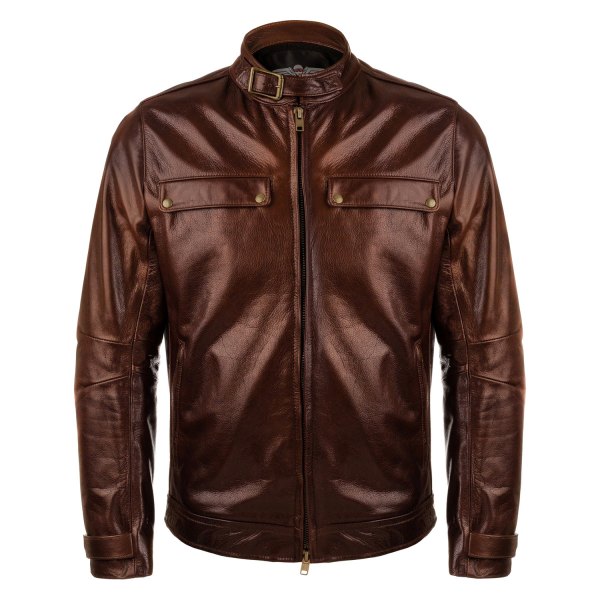 VKTRE® - Heritage Leather Road Jacket (Medium, Coffee)