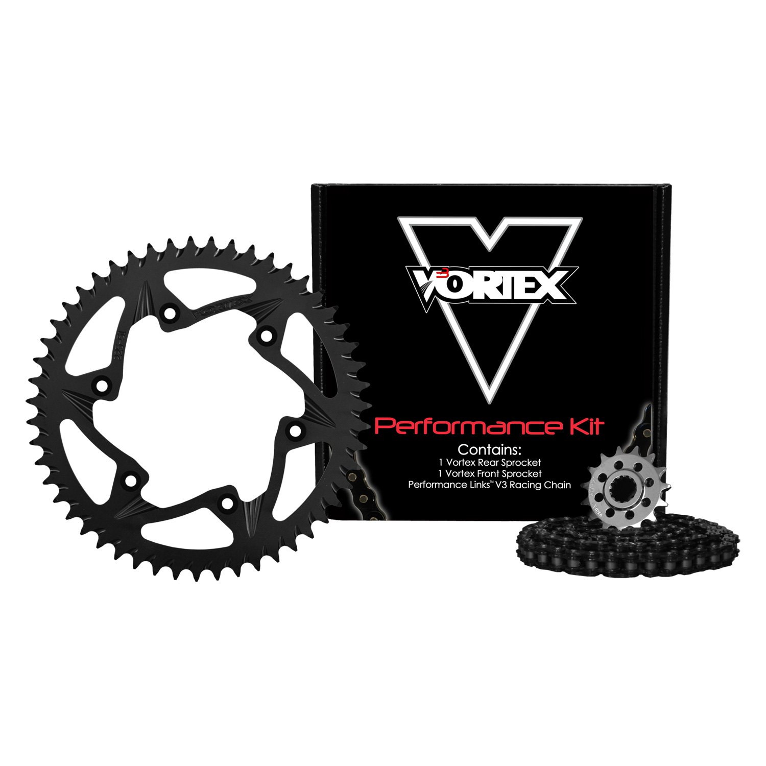 Vortex 3-Ckg2141 Sprocket/Chain Kit Stl/Stl 17/43T Sil Sx3 530