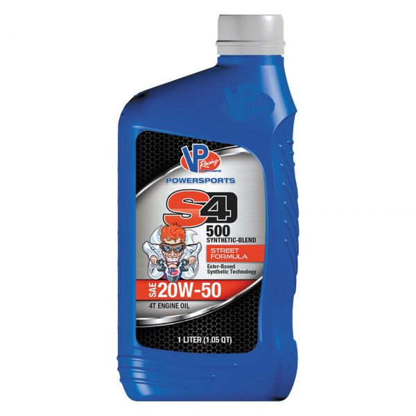 VP Racing Fuels® - S4-500 4T SAE 10W-50 Semi-Synthetic Engine Oil, 1 Liter