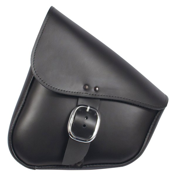 Willie & Max® - Triangulated Leather Black Swingarm Bag