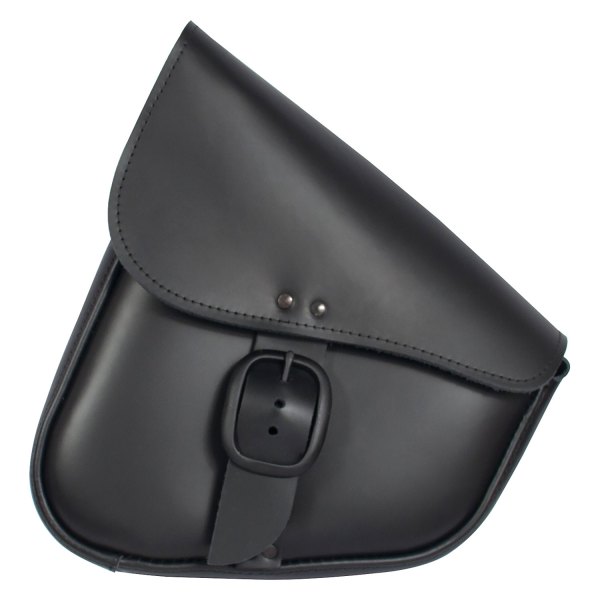 Willie & Max® - Triangulated Leather Black Swingarm Bag