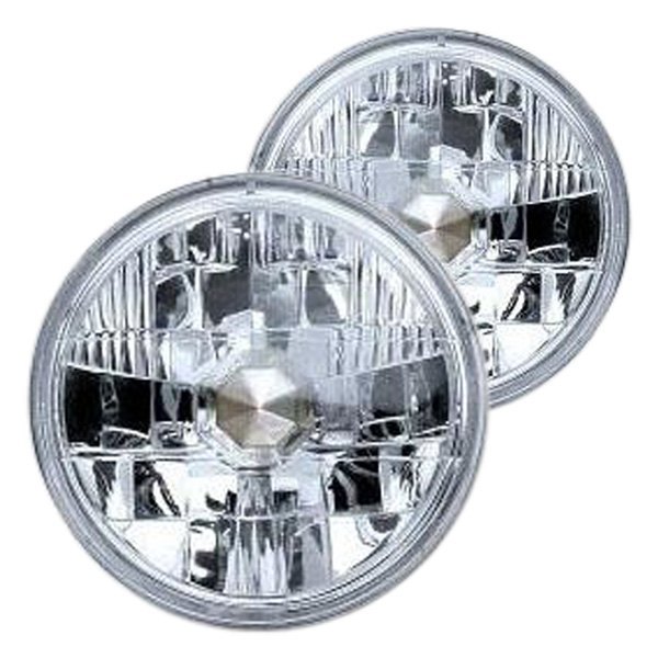 Winjet® - 5 3/4" Round Chrome Crystal Headlights