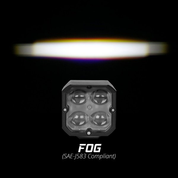 XKGlow® - XKChrome C3 Series 3" 20W Cube Fog Beam LED Light