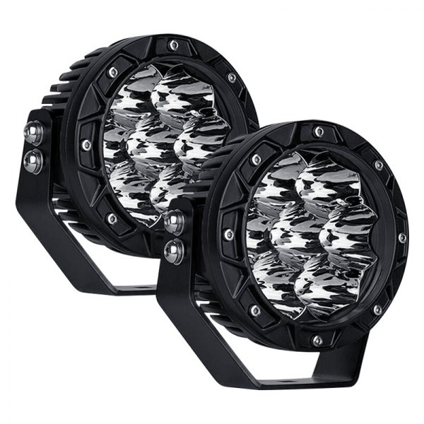 XKGlow® - 5" 2x30W Round Flood Beam LED Lights