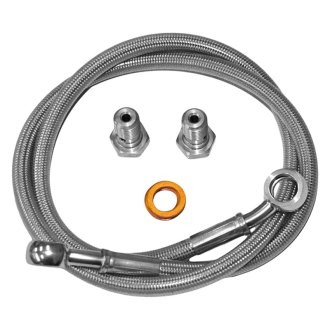 Carbolook Hose /& Stainless Green Banjos Pro Braking PBK0966-CAR-GRE Front//Rear Braided Brake Line