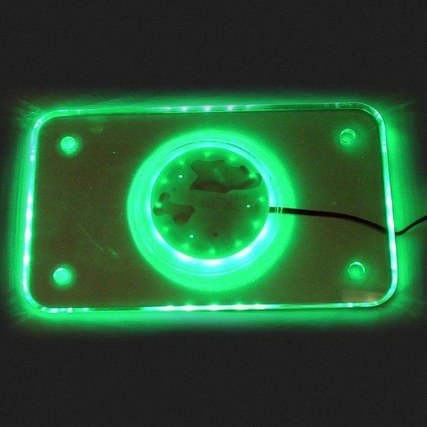 green license plate light