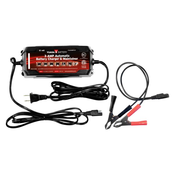 Yuasa® - 3 Amp Automatic Battery Charger/Maintainer