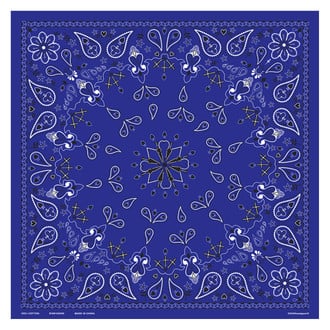 ZANheadgear® - Cotton Navy Paisley Bandanna