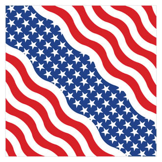 ZANheadgear® - Cotton Wavy American Flag Bandanna