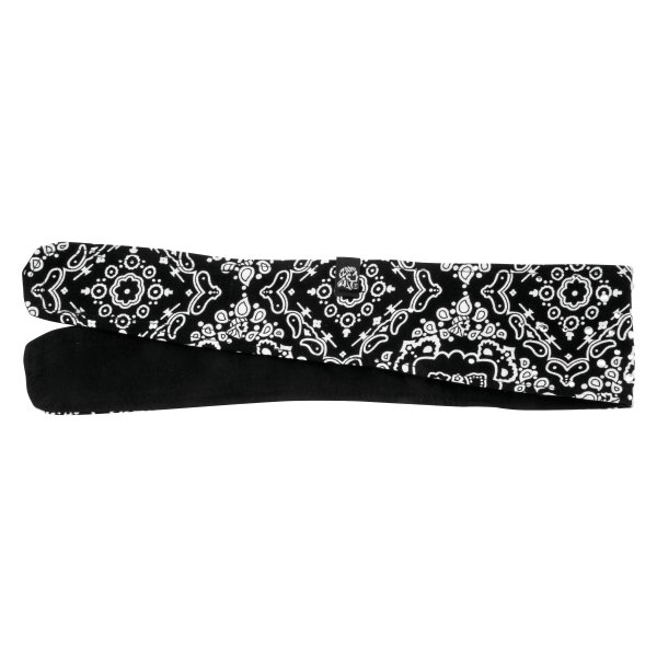 ZANheadgear® - Black Paisley Cotton Headband (Black Paisley/Rhines)