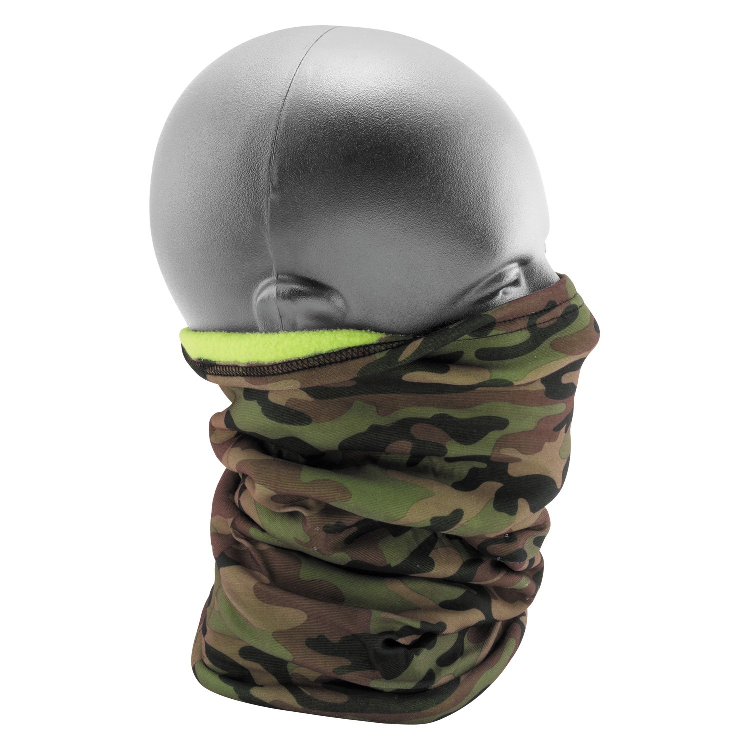 ZANheadgear® TF118HV - Fleece-Lined Motley Tube Camo/Hi-Viz