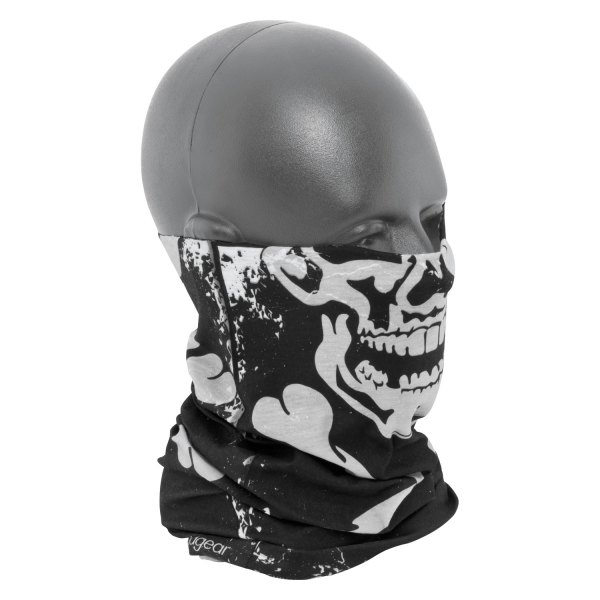 ZANheadgear® - Fleece-Lined Motley Tube Skull Crossbones Neck Gaiter