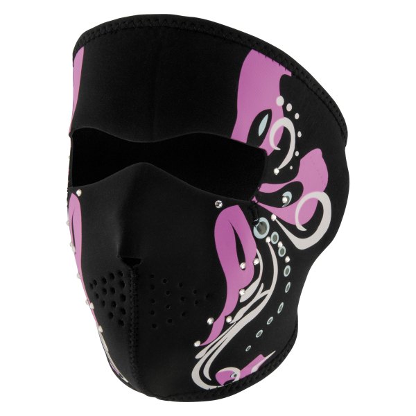 ZANheadgear® - Flowers Neoprene Full-Face Mask (Black/Pink/White)