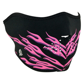 ZANheadgear® - Neoprene Pink Flames Half-Face Mask