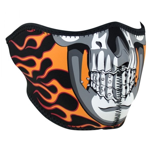 ZANheadgear® - Neoprene Burning Skull Half-Face Mask (Burning Skull)