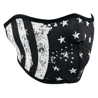 ZANheadgear® - Neoprene Black/White Flag Half-Face Mask