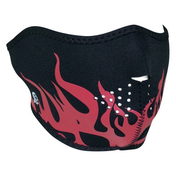 ZANheadgear® - Neoprene Red Flames Half-Face Mask (Red Flames)