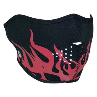 ZANheadgear® - Neoprene Red Flames Half-Face Mask
