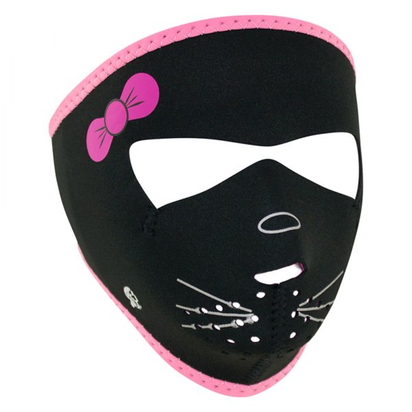 ZANheadgear® - Flowers Neoprene Small-Face Mask (Black/Pink)