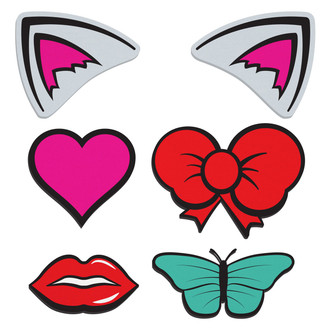 ZANheadgear® - Modi Mustache Glam Face Mask Accessory Pack