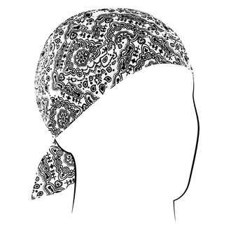 ZANheadgear® - White Paisley Flydanna
