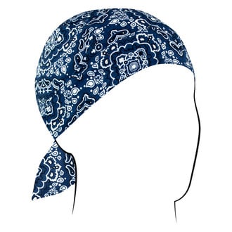 ZANheadgear® - Navy Paisley Flydanna