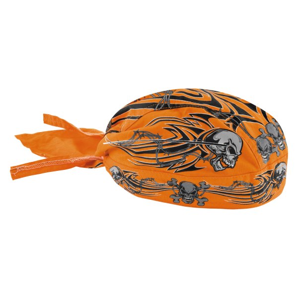 ZANheadgear® - Orange Tribal Skull Flydanna (Orange Tribal Skull)