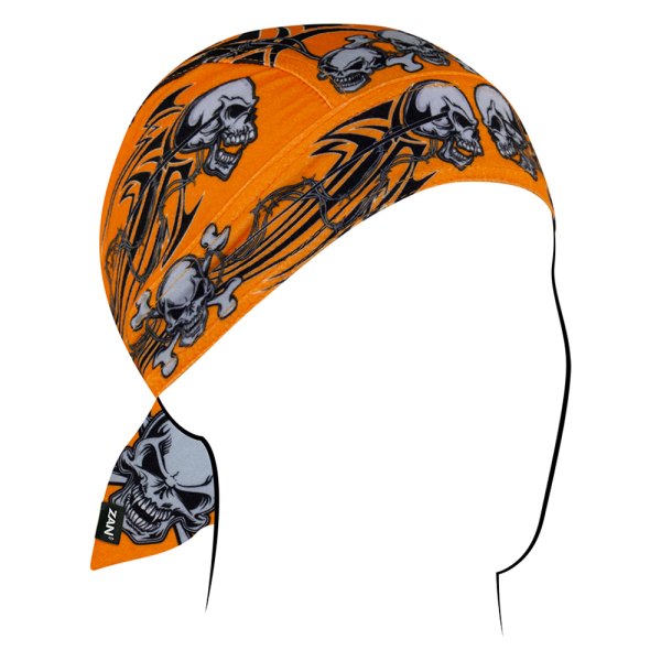 ZANheadgear® - SportFlex™ Series Men's Flydanna (Orange Tribal Skull)