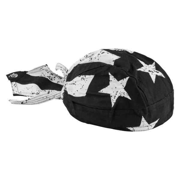 ZANheadgear® - Road Hog Black/White Flag Head Wrap (Black/White Flag)