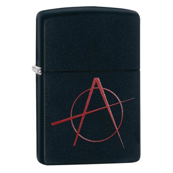 Zippo® - Anarchy Symbol Matte Black Lighter