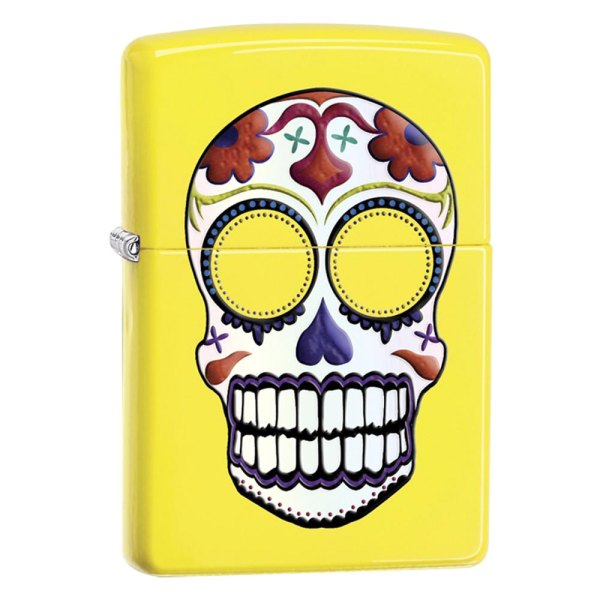 Zippo® - Day of the Dead Neon Yellow Lighter