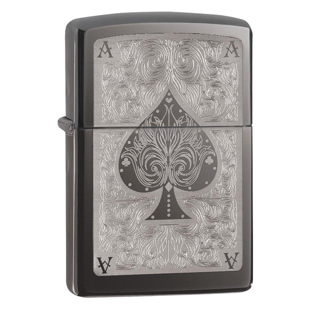 Zippo® 28323 - Ace Filigree Black Ice Lighter - MOTORCYCLEiD.com