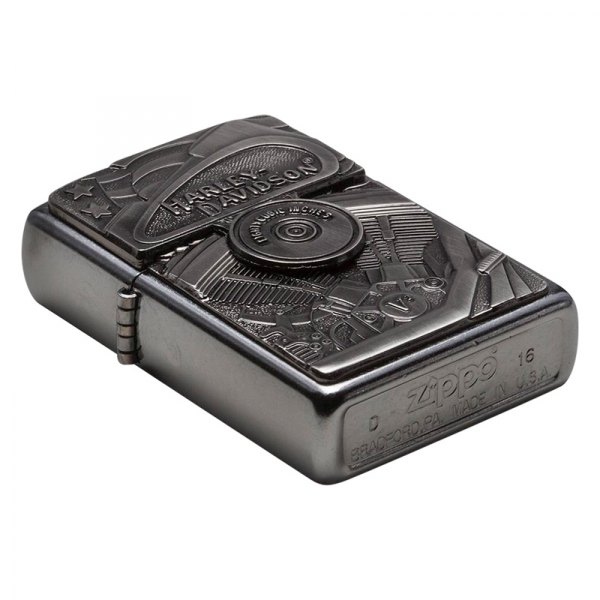 Zippo® 29266 - Harley-Davidson™ Street Motor Flag Chrome