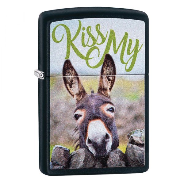 Zippo® - Kiss My Donkey Matte Black Lighter